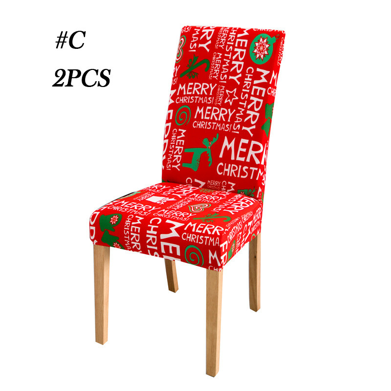 Christmas Stretch Dining Chair Covers Banquet Party Chair Slipcovers