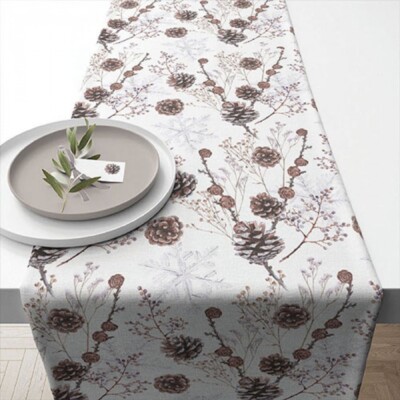 Tischläufer  PINE CONES 40x150cm by Ambiente | Landhausküche, Winter, Zapfen
