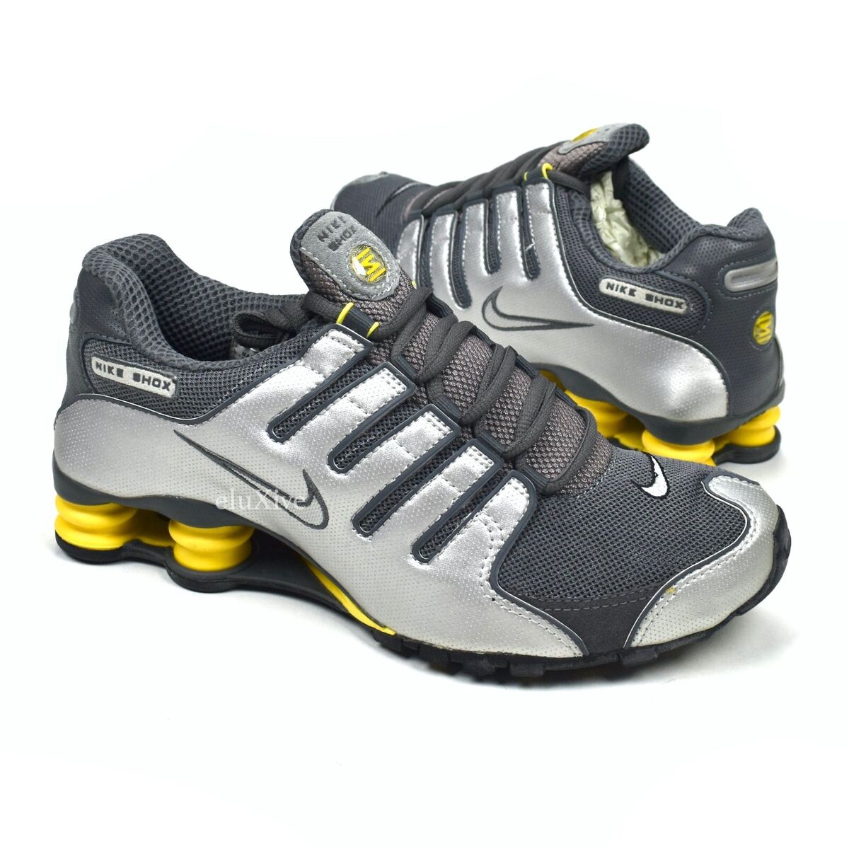 NWT Nike Shox NZ SAMPLE Graphite Silver Yellow Zest 2002 Y2K NWT Nike Shox NZ SAMPLE Graphite Silver Yellow Zest 2002 Y2K