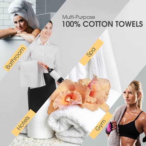 Ample Decor Hand Towel Pack of 6 High Absorbency 100% Cotton 600 GSM Soft - Picture 32 of 60