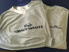 Two Grady White Boats Screen Printed Long Sleeve 100% Polyester 