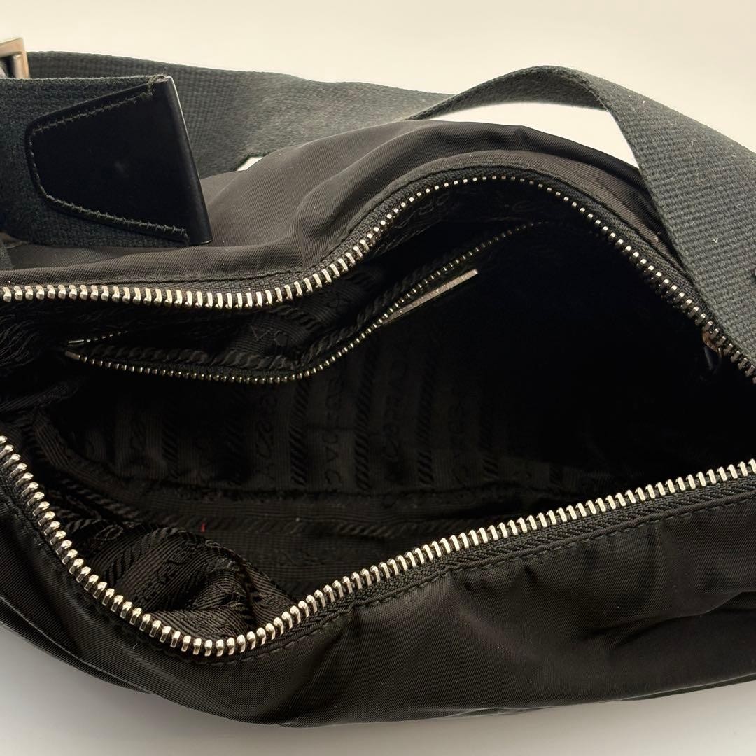 PRADA Nylon Leather Combination One Shoulder Bag Black thumbnail 18