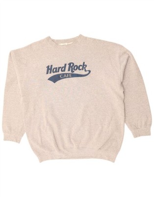 HARD ROCK CAFE Herren Las Vegas Grafik Sweatshirt Pullover XL Grau Baumwolle AU12