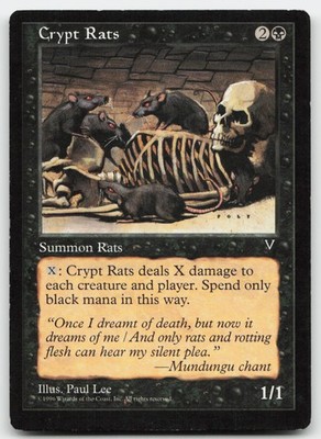 Crypt Rats (MP) Visions VIS Magic MTG