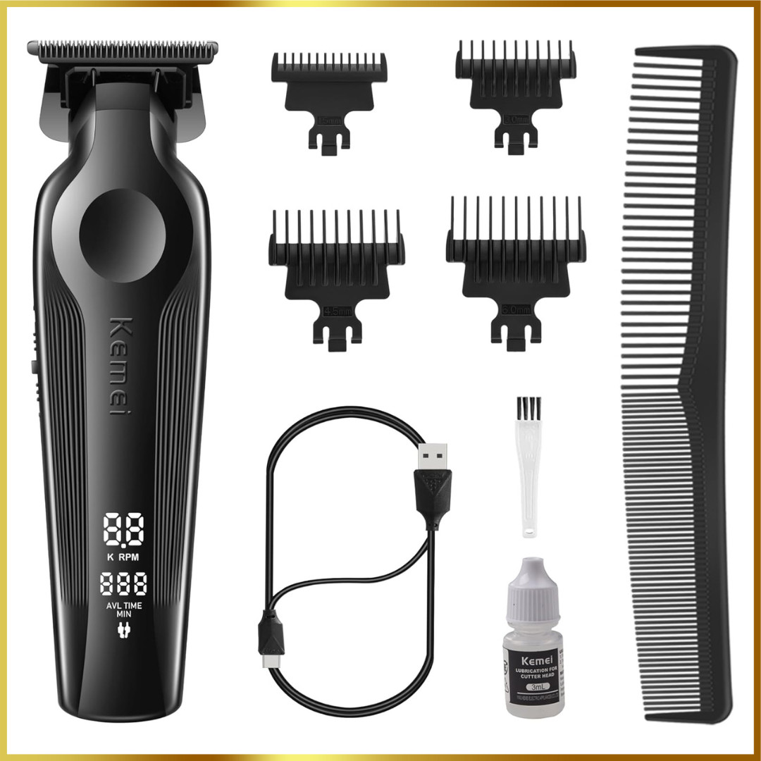 Tagliacapelli Professionale Uomo Rasoio Elettrico Barba e Testa Calva 0mm
