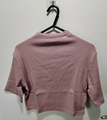 Reebok Damen Kurzarm Crop Top in Größe UK L (16-18)