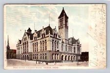 Omaha NE-Nebraska United States Post Office Custom House Vintage c1906 Postcard