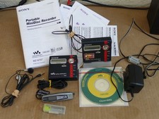 2x Sony Net MD Walkman MZ N707 Type-R MiniDisc Recorder w Accessories  New MDs