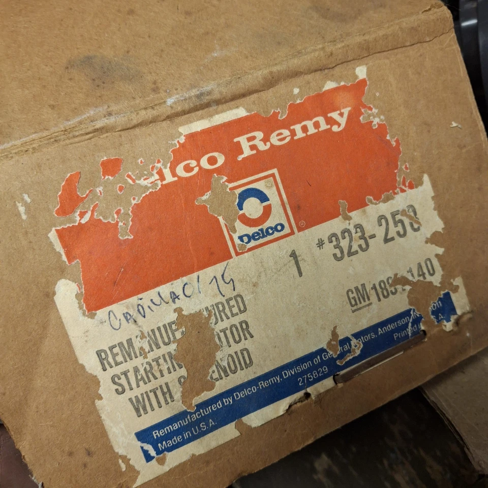 Motor de arranque Cadillac AC DELCO 1975 NUEVO EN CAJA Foto 2 de 4