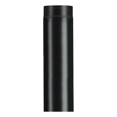 Tubo Canna Fumaria 13x25cm CLASSIC Schwarz Matt NO1302 Save Fumisteria