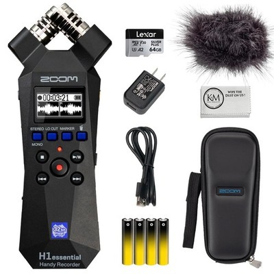 Zoom H1essential 2-Track 32-Bit Float Portable Audio 1.1 x 2.1 x 5.4 inches