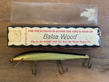 Vintage Bagley's Bang-O-Lure Balsa Fishing Lure #B-525-G 5" Unfished.