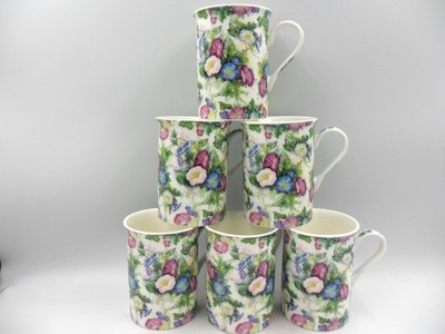 6er Set Morning Glory Chintz Straight Tassen