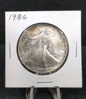 1986 S$1 American Silver Eagle  BU Uncirculated Toned #6498