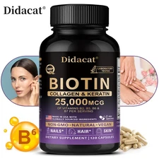Biotin-Collagen Complex: Nourishes hair, strengthens nails & revitalizes skin.