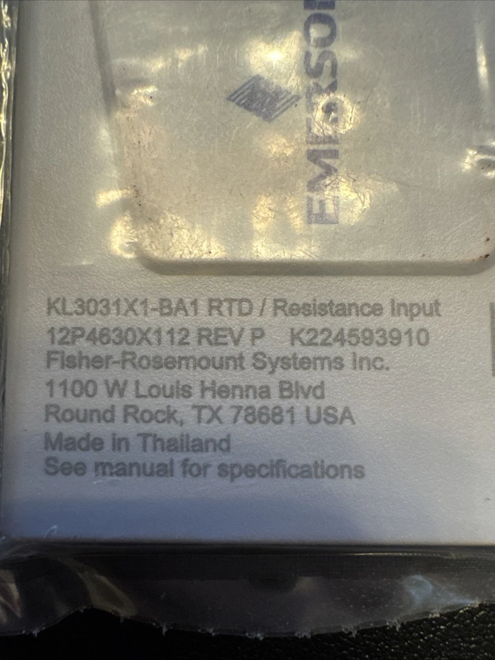 EMERSON KL3031X1-BA1 RTD PLC MODULE NEW - Image 3 of 4