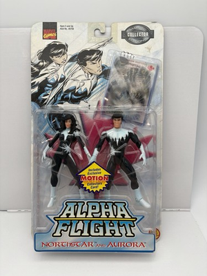 #ad Alpha Flight Northstar and Aurora action figures 1999 Toy Biz NEW Marvel Comics $21.75