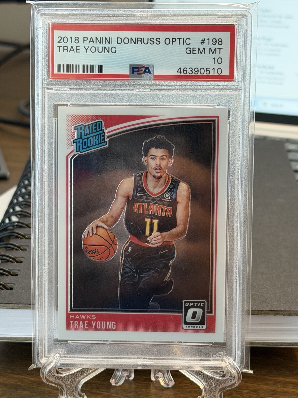 Panini 2018-19 Donruss Optic #198 Trae Young Rated Rookie  PSA 10