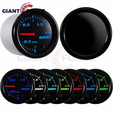 2 52mm Digital Boost Gauge -1 To 2 Bar 7 Color Led Pressure Vacuum Turbo Meter