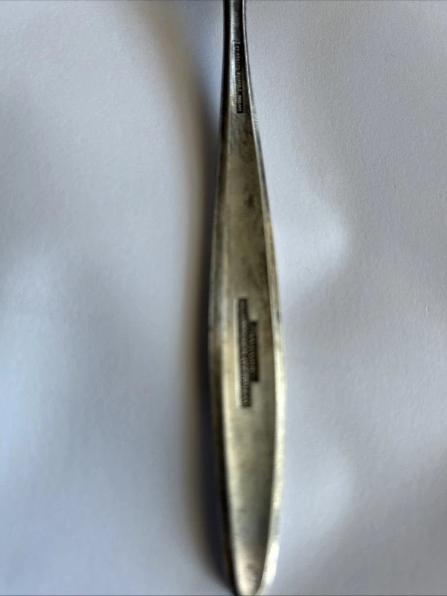 Salad Spoons Marquis Sheffield Silver Played Vintage antique Rose Pattern