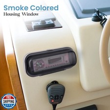 Pyle Water Resistant Marine Stereo Cover - Smoke Colored Heavy Duty Boat Radi...