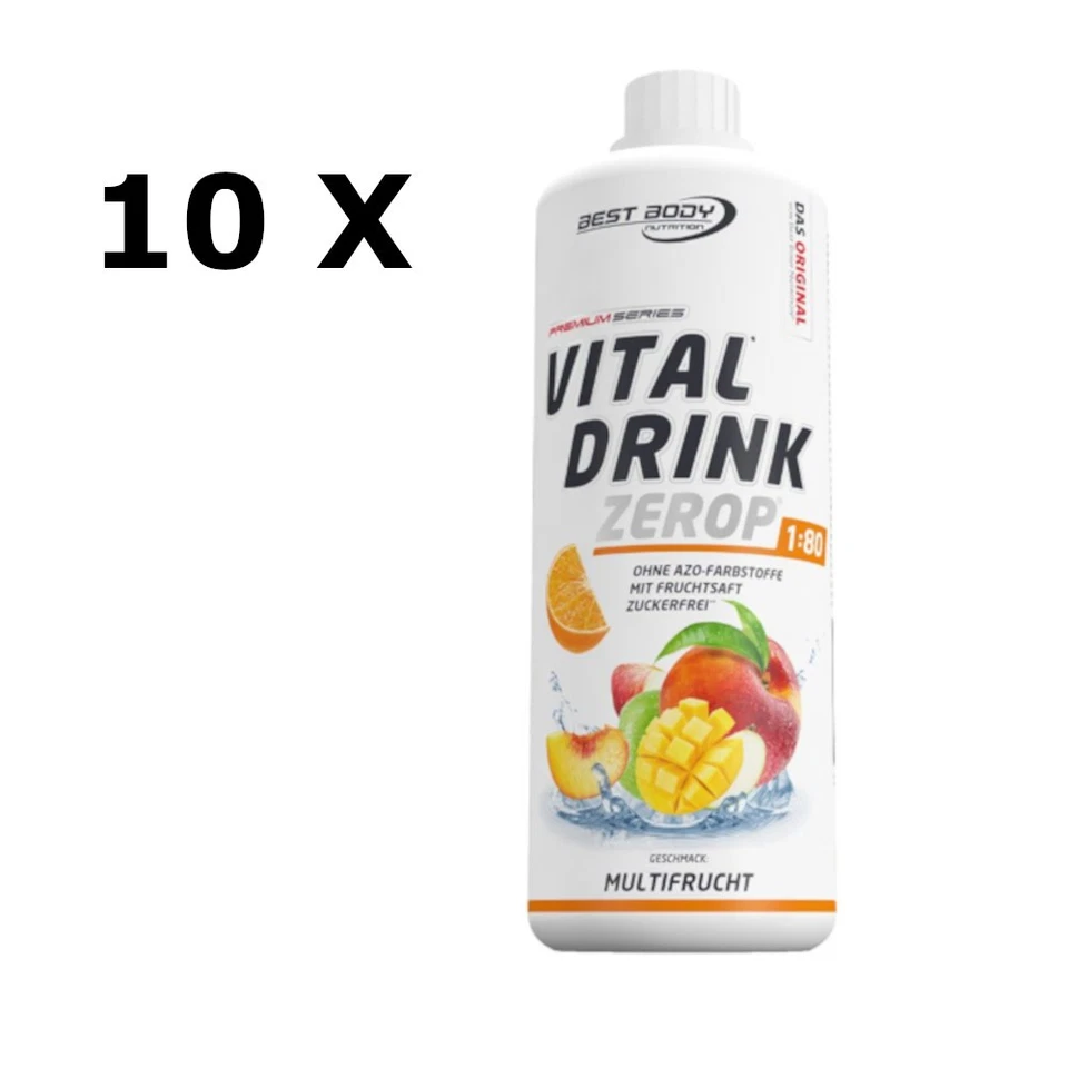 BEST BODY NUTRITION (9,50 EUR/l) Best Body Vital Drink 10 x 1000ml Flasche Mineraldrink