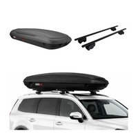 Carbonlook Dachbox 480L + DachträGer VW Passat B8 Variant 2014-19 Pre-Fl Schwarz
