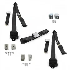  Pickup Truck 1981 - 1993  Airplane 3pt BK Bench Seat Kit w/Brackets 3 Belts 