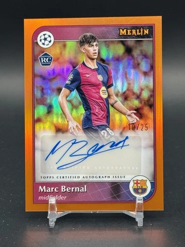 2024-25 Topps Merlin UEFA Club Competitions Marc Bernal (RC)  /25 Orange Auto