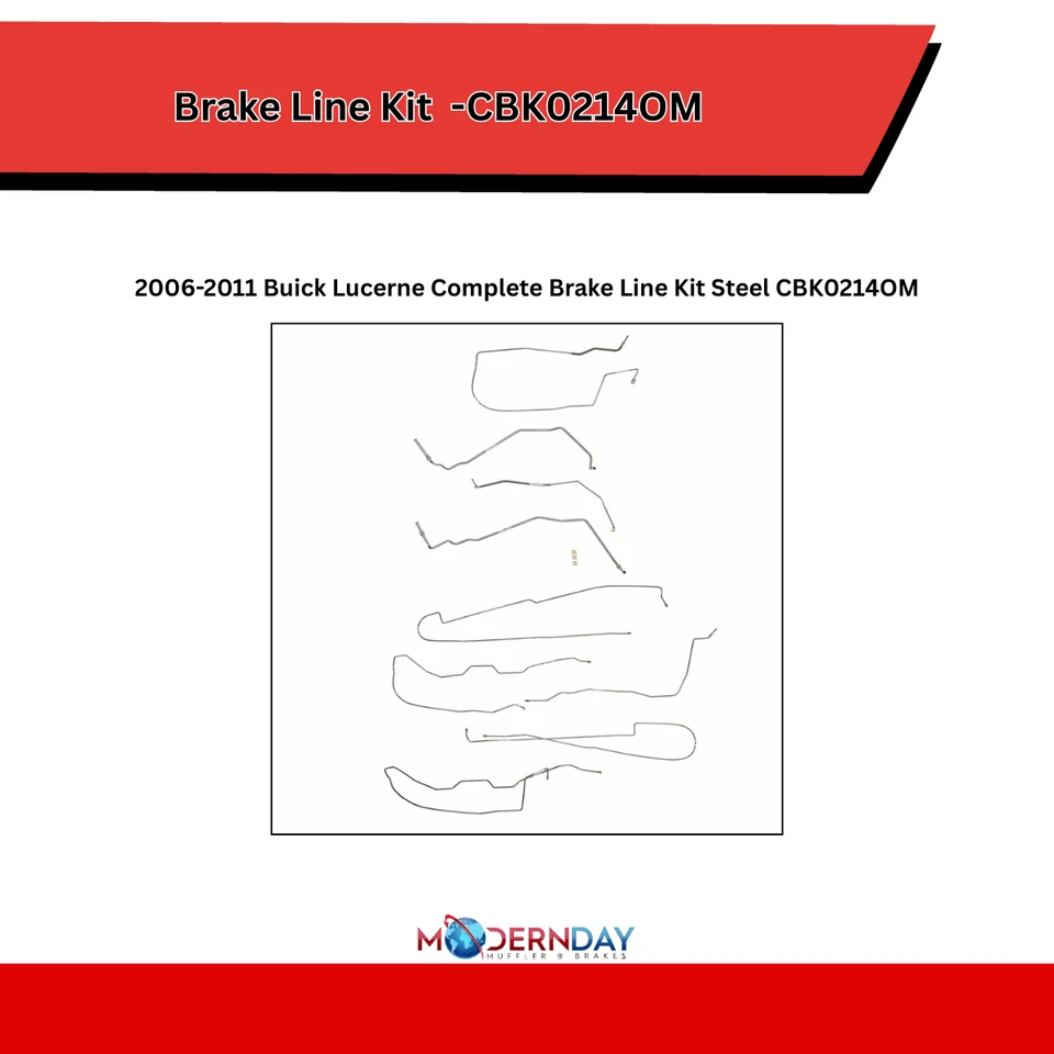 Полный комплект тормозной магистрали подходит для Buick Lucerne 2006-2011-CBK0214OM - Изображение 3 из 4