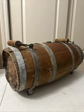 Vintage Wooden Civil War Era?? WATER BARREL Rough Condition Repro? Two Handle
