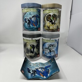 LEGO BIONICLE 8562 GAHLOK/8565 KOHRAK/8561 NUHVOK/ 8560 PAHRAK Lot Of 4/1 Book