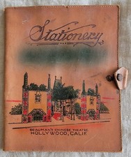 Vintage i rzadka skórzana okładka stacjonarna z Hollywood