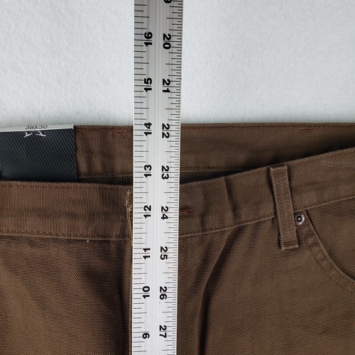 Dickies Pantalone Jeans Uomo Marrone Carpentiere Taglia 38x30 Relax Dritto - Foto 7 di 20