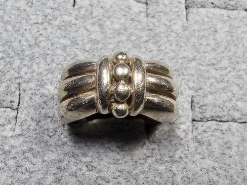 GRANDMA GRABE'S BEAUTIFUL VINTAGE 925 STERLING SILVER 10.36G RING SIZE 7