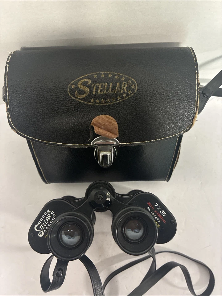 Stellar 7x35 Wide Angle Coated Optics Binoculars Field View 1000 Yards with Case - Image 2 of 4