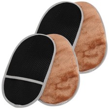 4 Pcs Car Cleaning Gloves Coral Fleece Wash Mitts for Vehicle Exterior Care