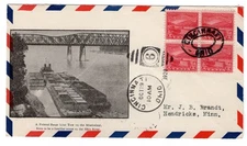 #681 Ohio River 1929 FDC - Planty #21A Stoutzenberg Cincinnati OH