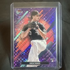 Drew Thorpe Rookie /75 2025 Finest Purple Checkerboard Refractor White Sox