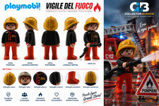 PLAYMOBIL Vigile del Fuoco Fireman - Casco Vintage LIKE_NEW
