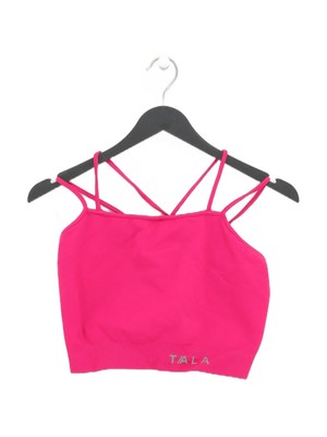Tala Damen Top L rosa Polyamid mit Elasthan ärmellos Rundhals cropped