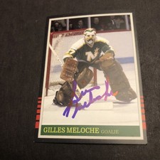 JSA GILLES MELOCHE AUTOGRAPHED NORTH STARS SIGNED CUSTOM CARD 460