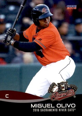 2016 Sacramento River Cats Choice #22 Miguel Olivo Oakdale California CA Card