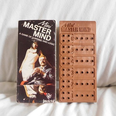Mini Mastermind Spiel von Invicta 1972 Reisespiel mit Heringen & Hülle