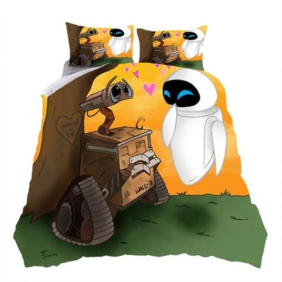 WALL.E Eve Bettwäsche Set-03 Anpassbar Bettbezug135x200 Kissenbezug80x80 Kinder