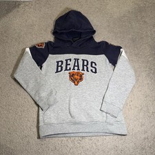 Chicago Bears Hoodie Youth M NFL Team Apparel Navy Gray Sweatshirt
