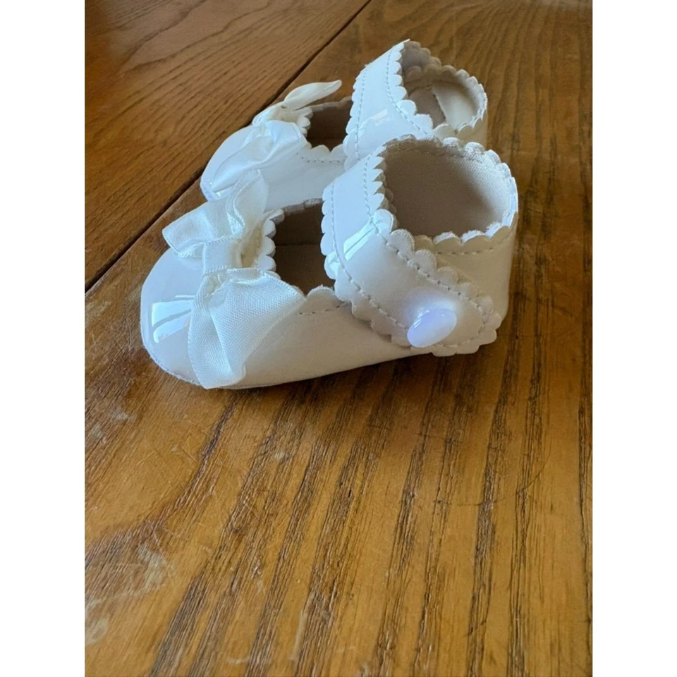 Zapatos de bebé blancos 0-3 meses Foto 2 de 4