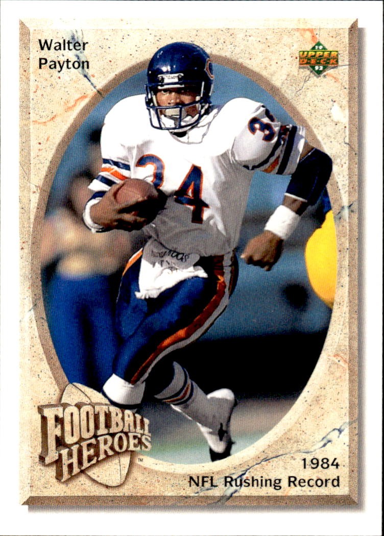1992 Upper Deck #NNO Walter Payton Football Heroes: Walter Payton Box Bottoms