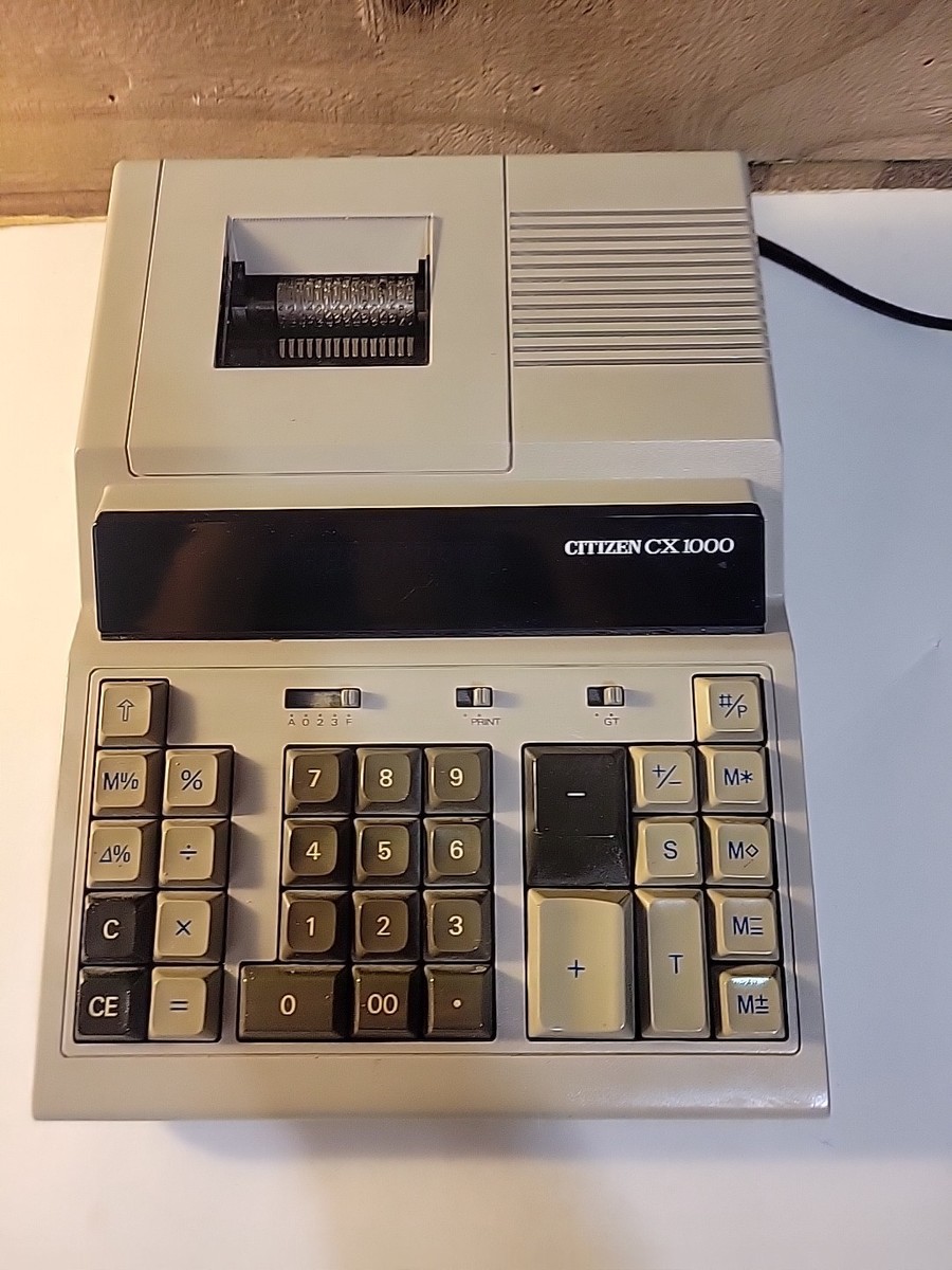 VINTAGE CITIZEN CX1000 ELECTRONIC PRINTING DESK CALCULATOR MADE IN