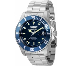 Invicta Pro Diver Blue Dial Silver Tone Automatic NH35A 44MM Men's Watch-36972